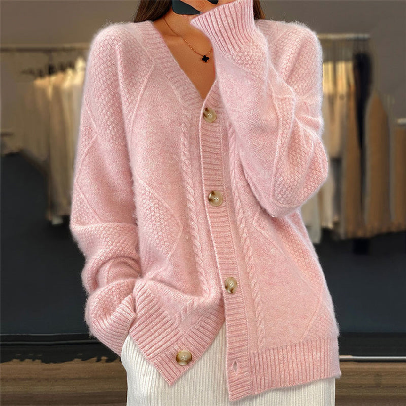 Women's Long-Sleeved Open Front Cardigan in Soft Knit for Casual Wear