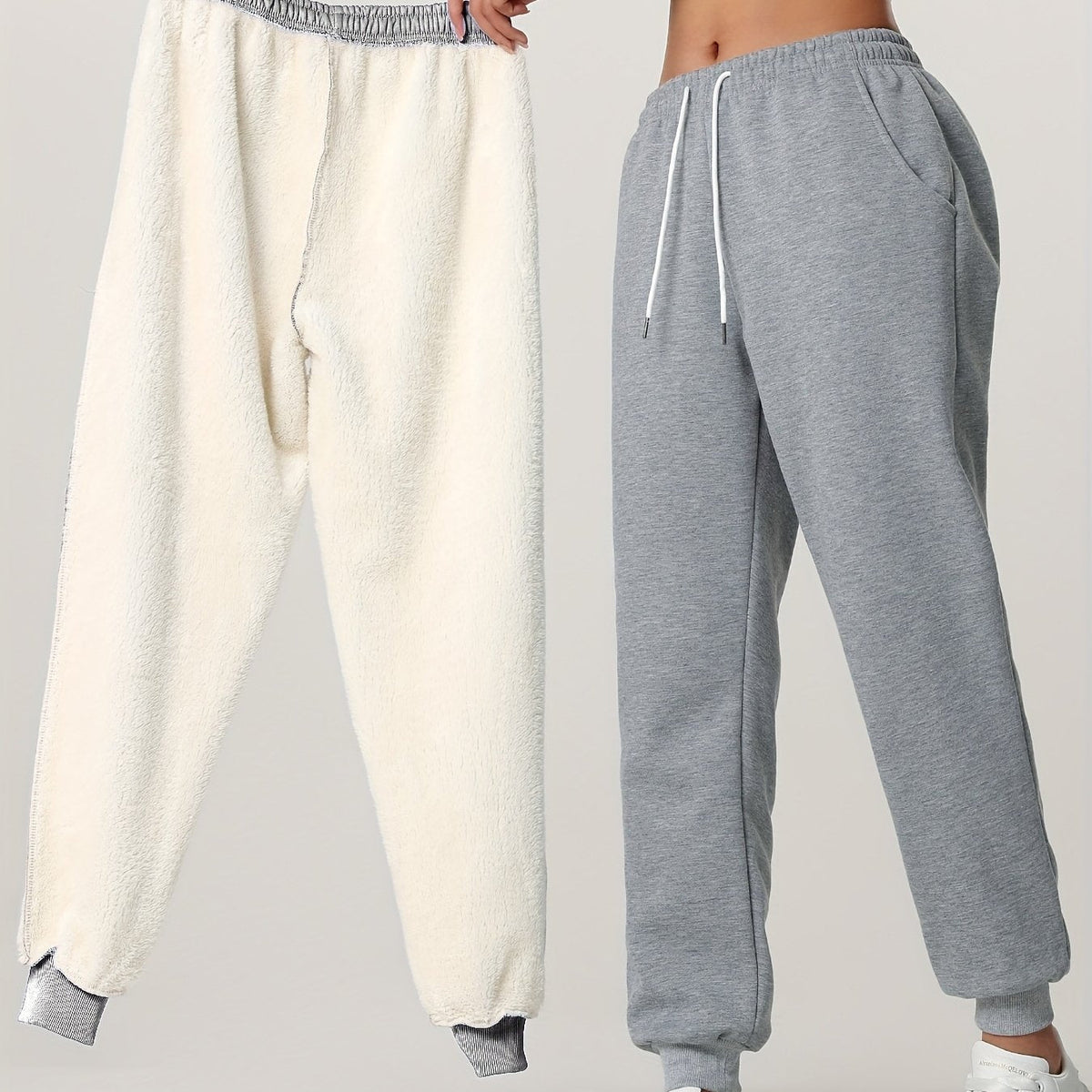 Cozy Cuffed Joggers for Women | Soft Fleece Material | Casual Loungewear