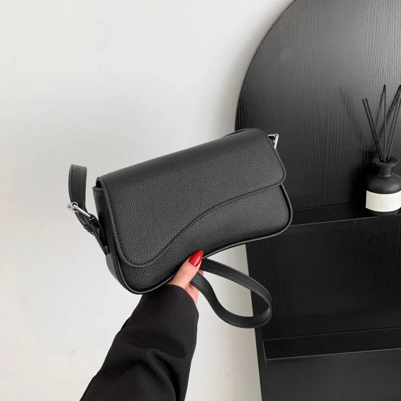 Baguette Shoulder Bag Women UK – Curved Design Handbag, Smart Casual Office Wear & Evening