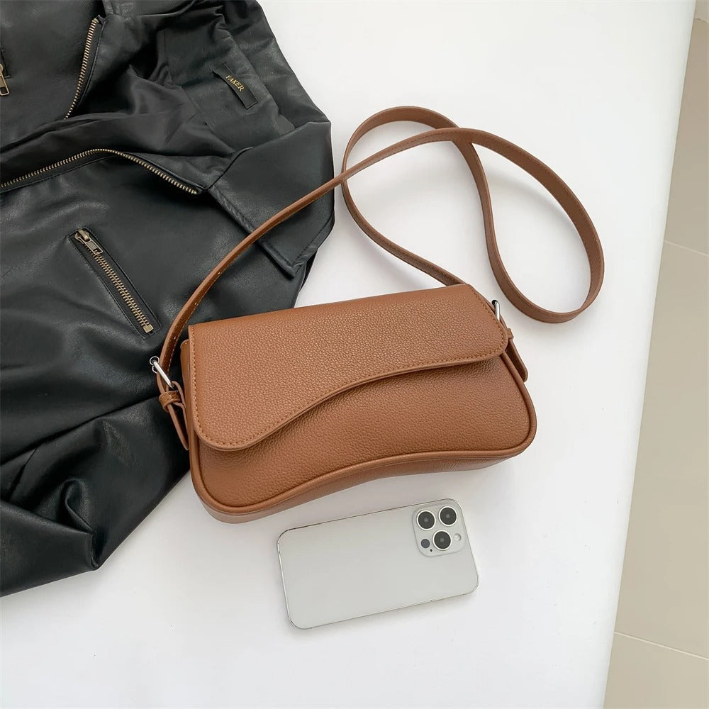 Baguette Shoulder Bag Women UK – Curved Design Handbag, Smart Casual Office Wear & Evening
