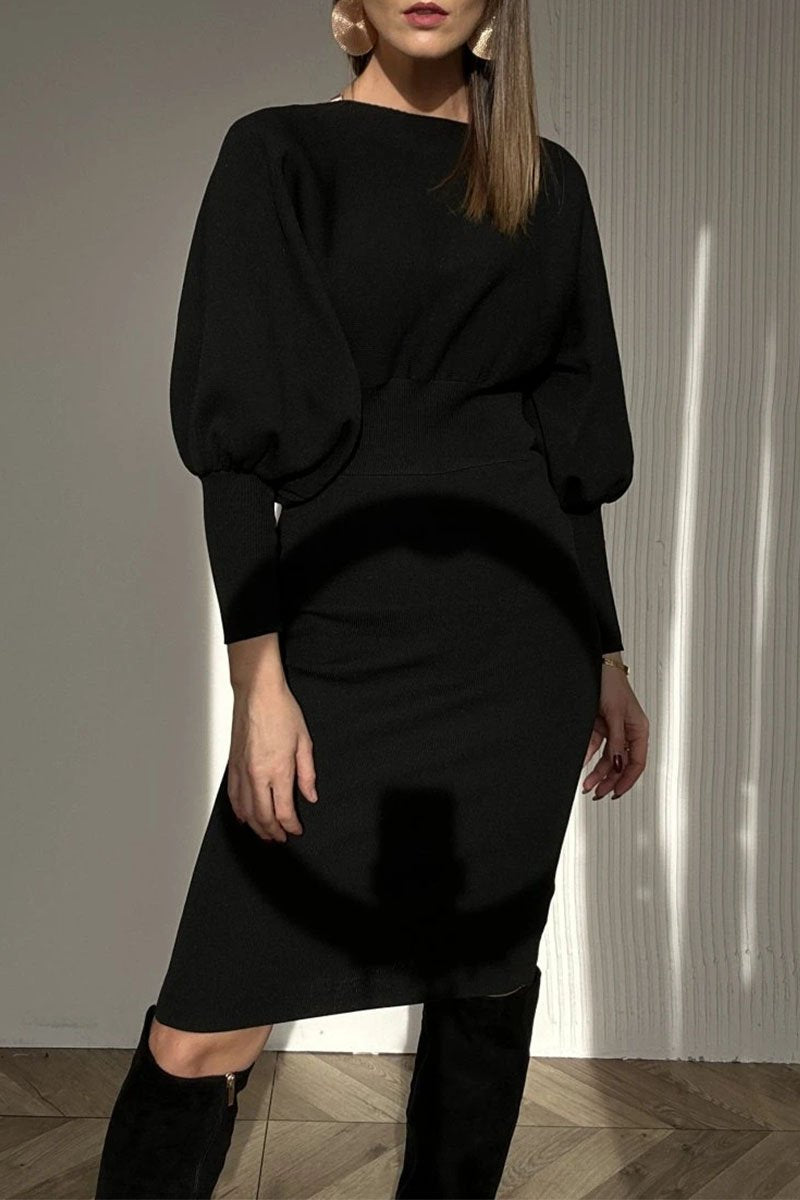Balloon Sleeve Dress Women UK – Formal Occasion Party Evening Gown, Wedding Guest