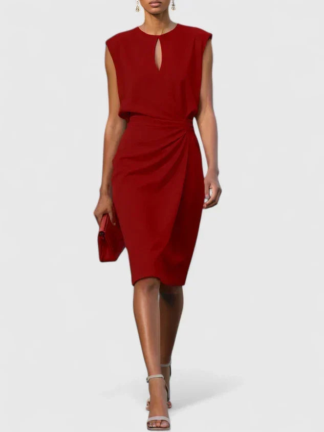 Draped Elegance Maxi Dress in Chiffon for Formal Events and Parties