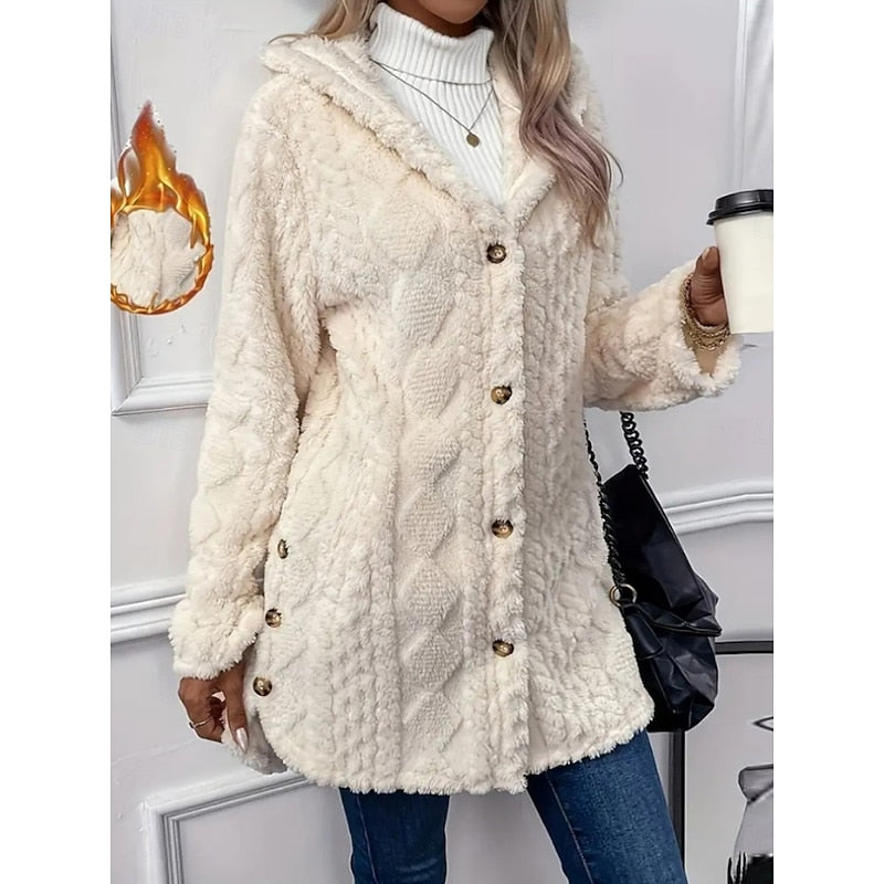 Cozy Hooded Jacket for Women | Soft Fabric | Casual Layering Piece