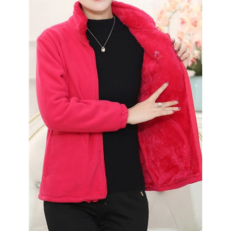 Cozy Stand-Collar Jacket in Soft Fabric for Casual Wear