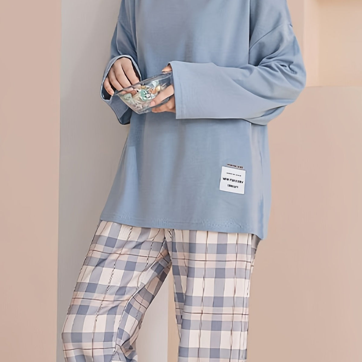 Relaxed Plaid Two-Piece Set | Soft Fabric | Casual Loungewear Outfit