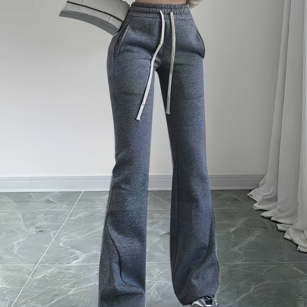 High-Waist Flared Lounge Pants | Soft Fabric | Casual Wear