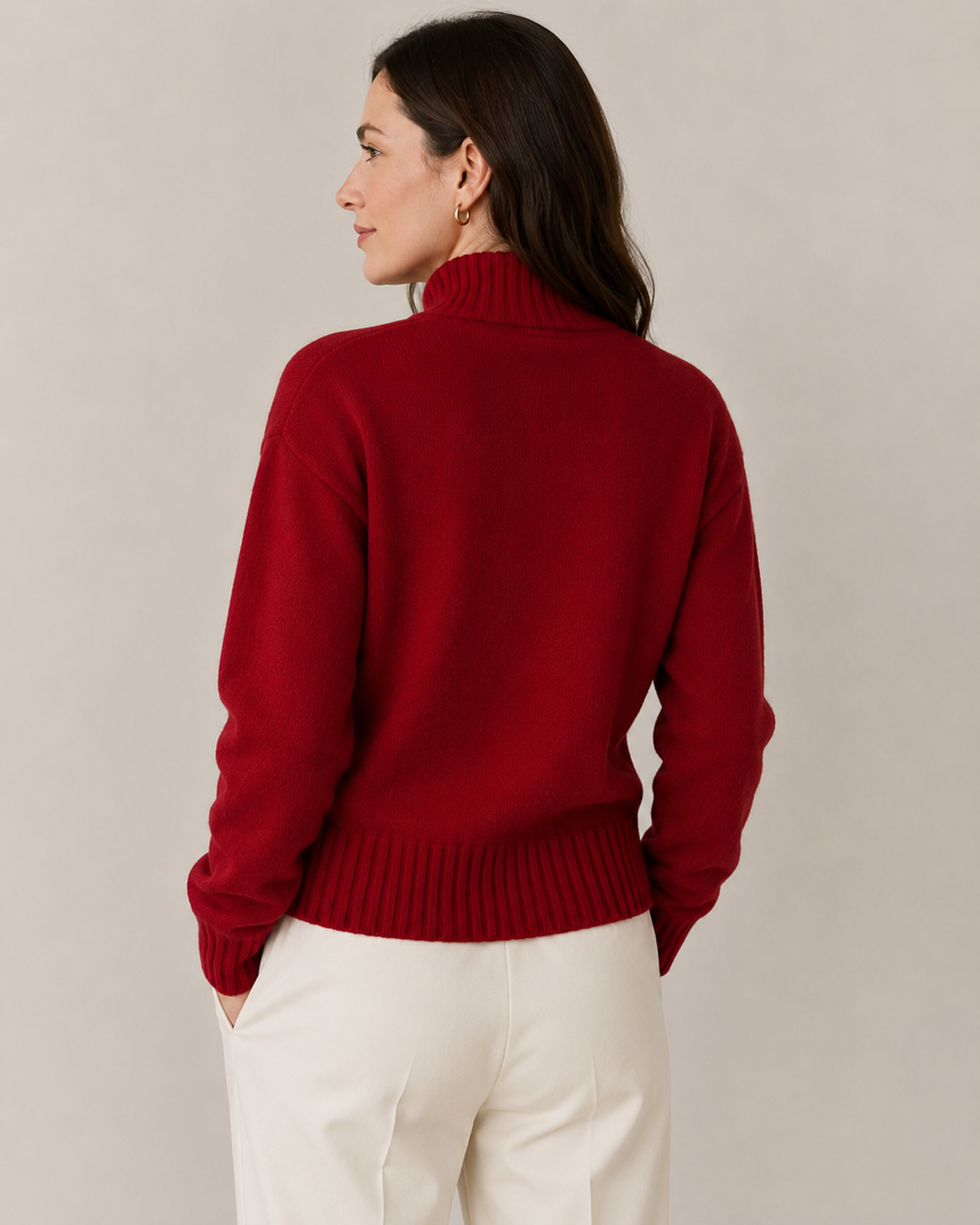 Chilly Days Ahead – Soft Knit High-Neck Cardigan