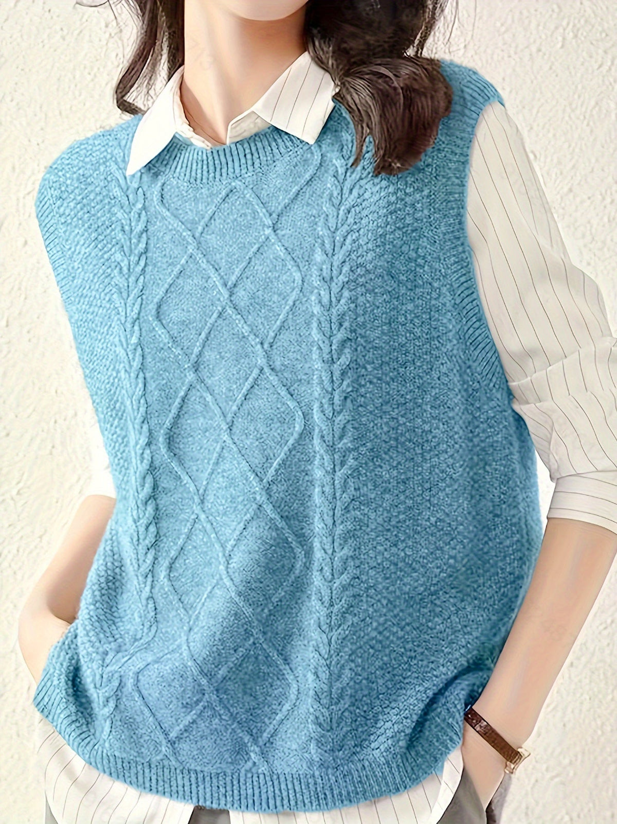 Cable-Knit Sweater Vest | Cozy Knitwear | Casual Layering Essential
