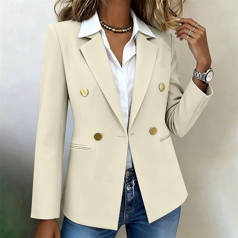 Tailored Double-Breasted Blazer | Structured Fit | Office & Casual Wear