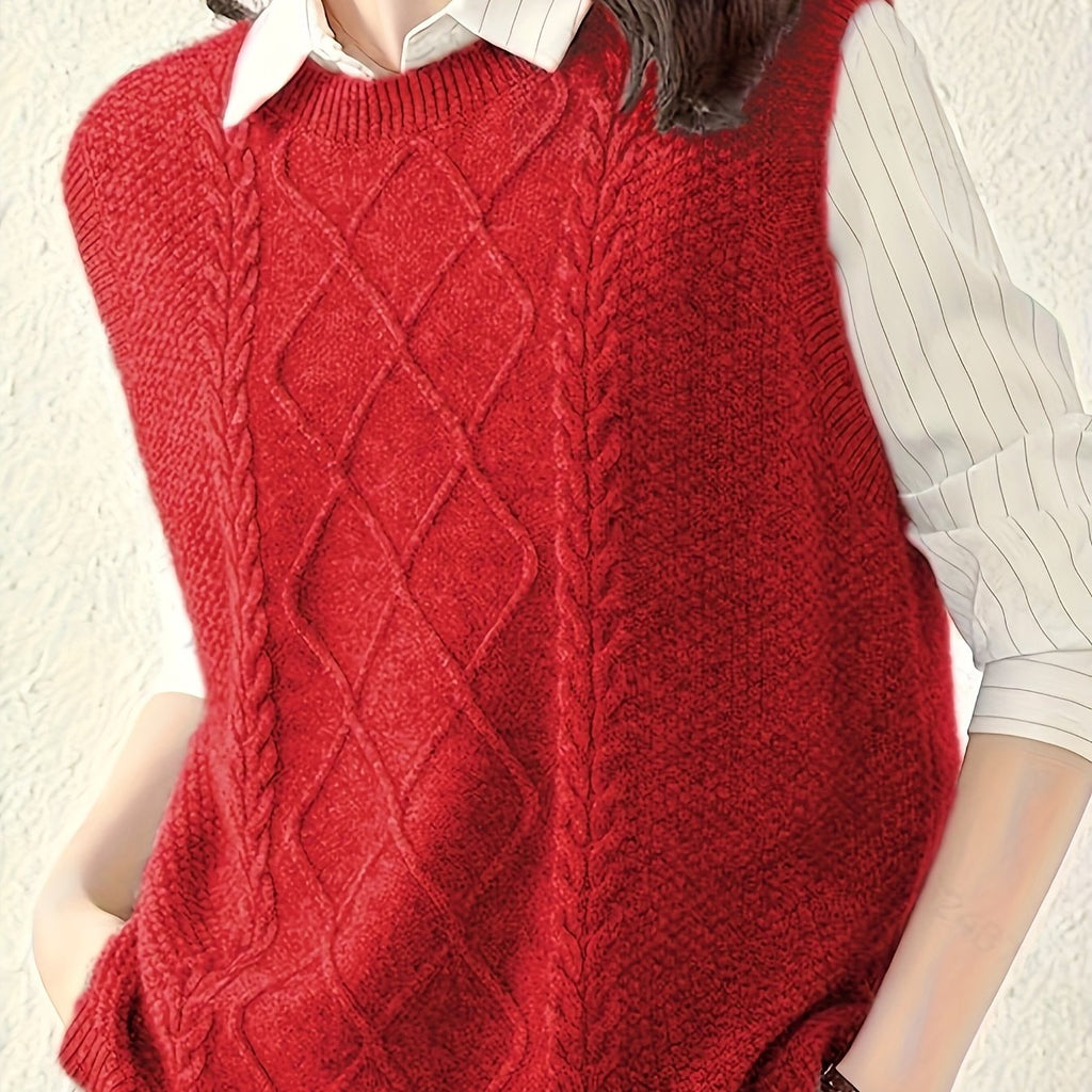 Cable-Knit Sweater Vest | Cozy Knitwear | Casual Layering Essential
