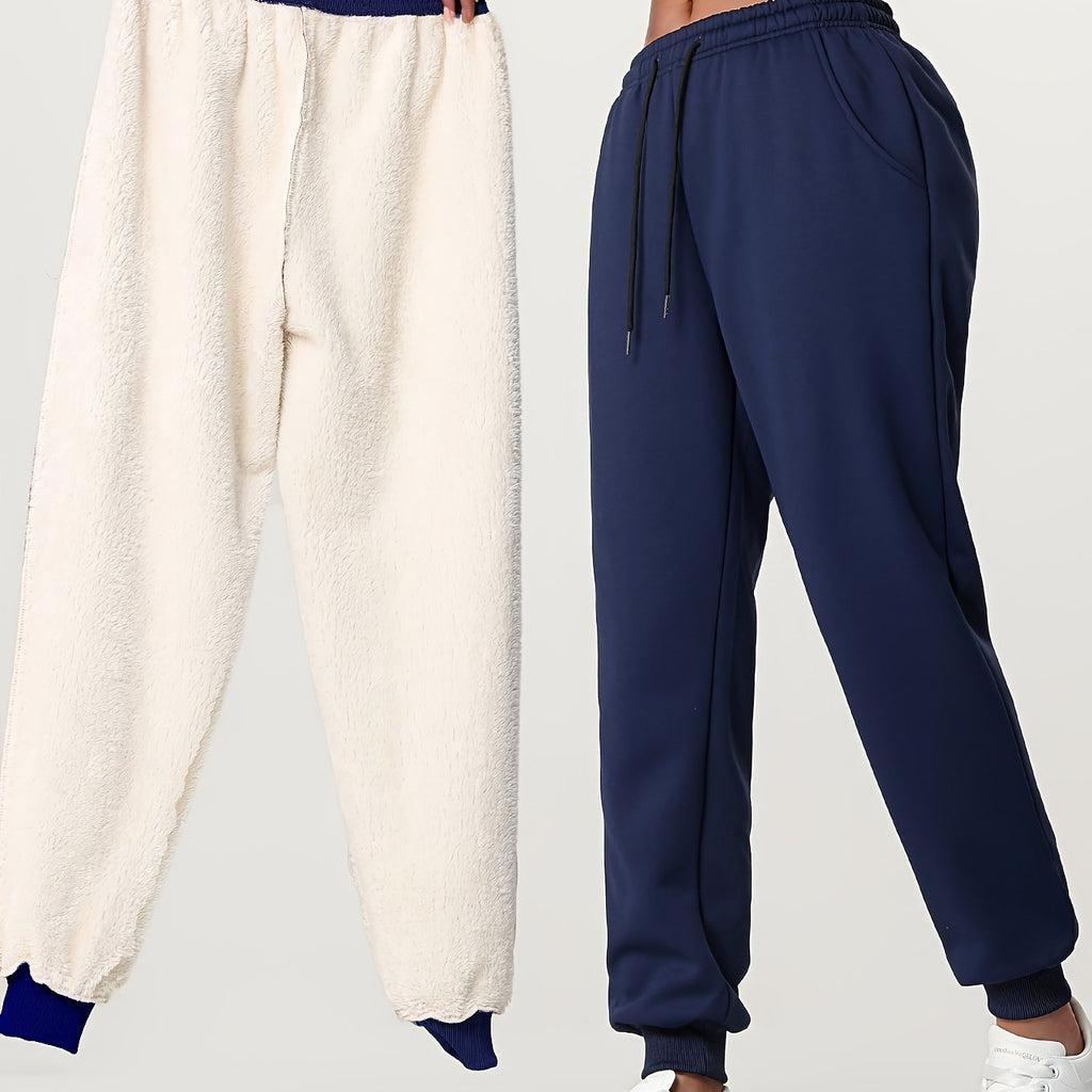 Cozy Cuffed Joggers for Women | Soft Fleece Material | Casual Loungewear