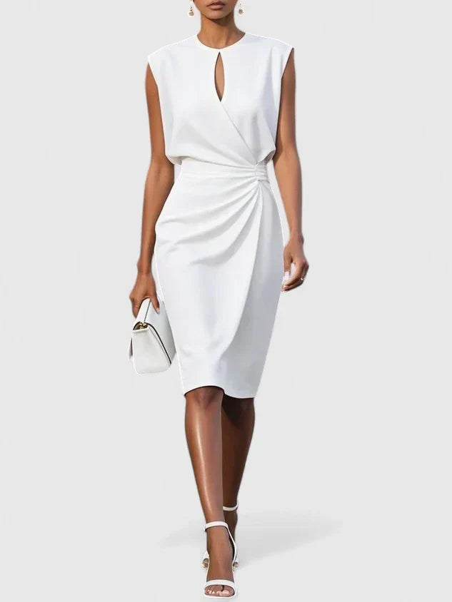 Draped Elegance Maxi Dress in Chiffon for Formal Events and Parties
