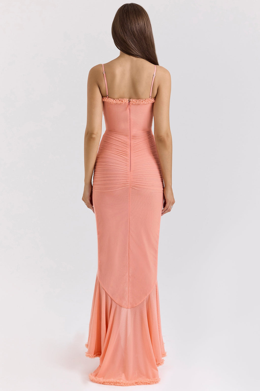 Cascading Ruffle Maxi Dress Women UK – Wedding Guest Evening Gown, Formal Occasion