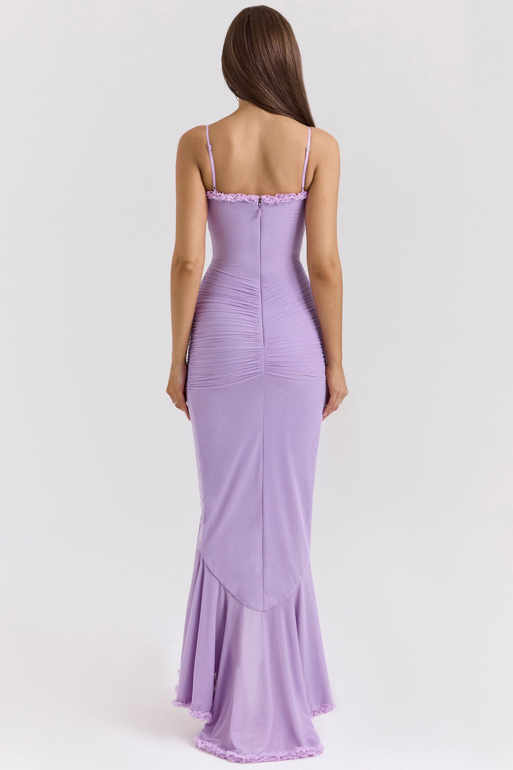 Cascading Ruffle Maxi Dress Women UK – Wedding Guest Evening Gown, Formal Occasion