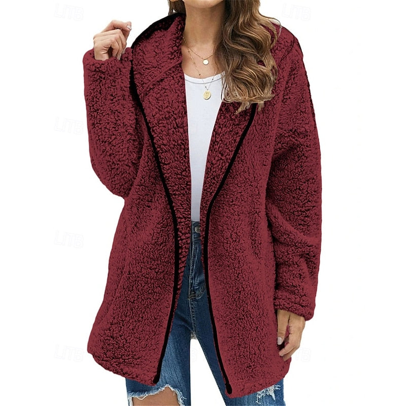 Cozy Hooded Jacket for Women | Soft Fleece Material | Casual Outerwear