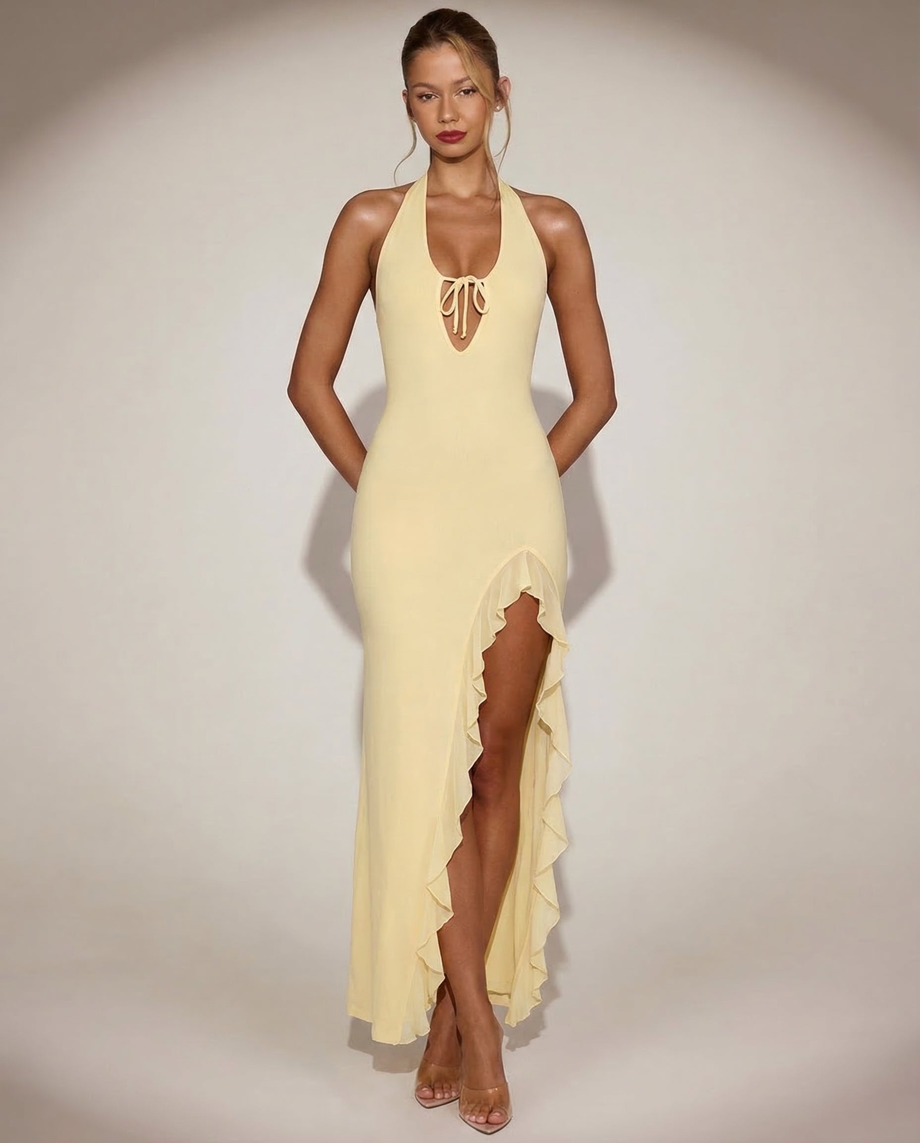 Cherry Crush Backless Maxi Dress Women UK – Evening Wear, Cocktail Occasion