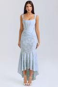 Lace Maxi Dress Women UK – Sleeveless Gown, Formal Events Garden Party