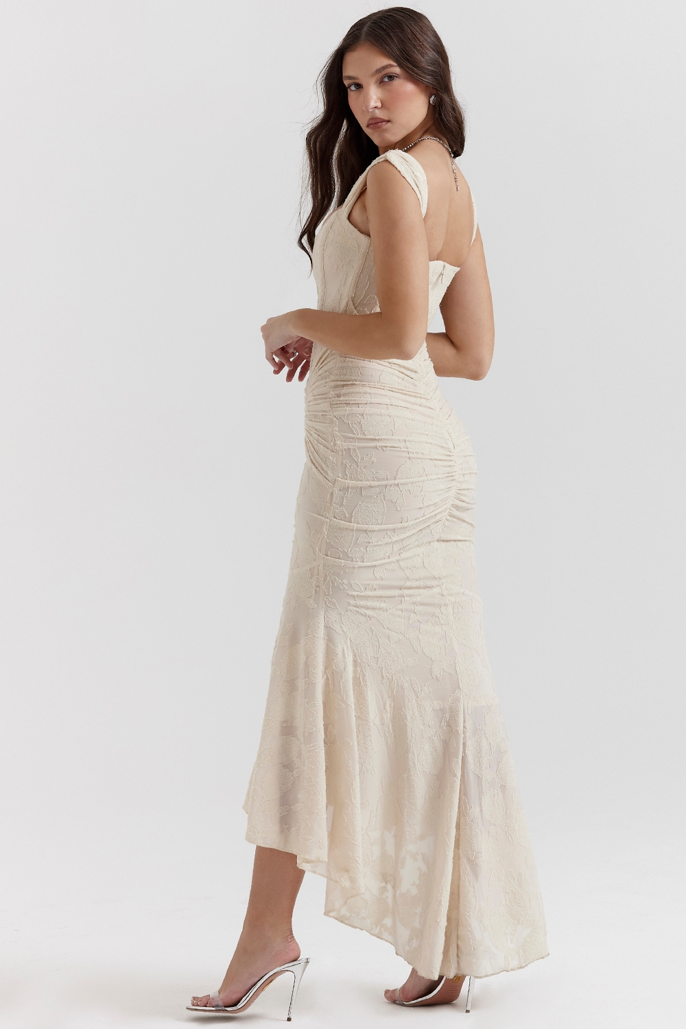 Lace Maxi Dress Women UK – Sleeveless Gown, Formal Events Garden Party