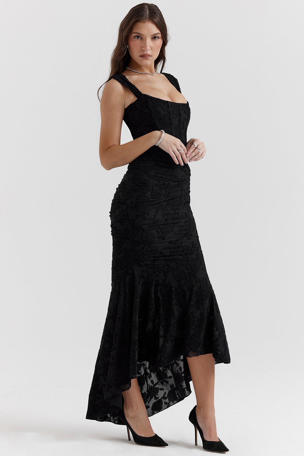 Lace Maxi Dress Women UK – Sleeveless Gown, Formal Events Garden Party