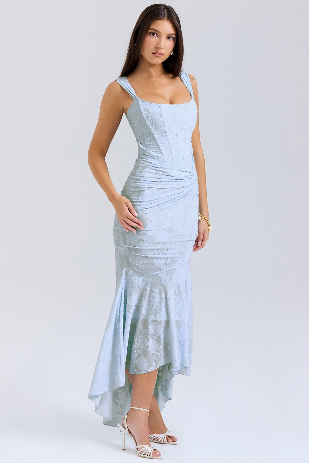 Lace Maxi Dress Women UK – Sleeveless Gown, Formal Events Garden Party