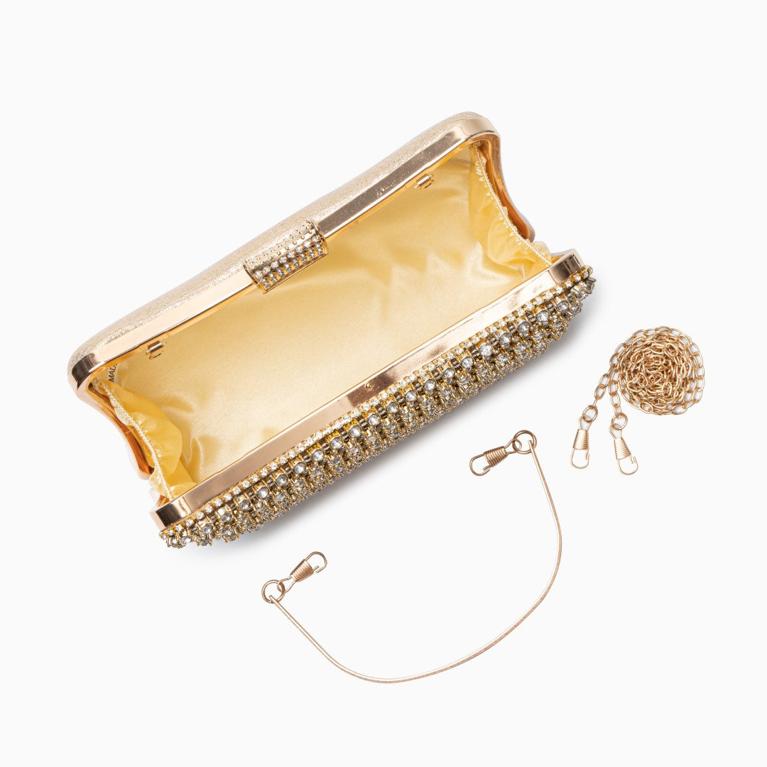 Glitter Evening Clutch Bag UK – Detachable Chain Strap for Weddings, Parties