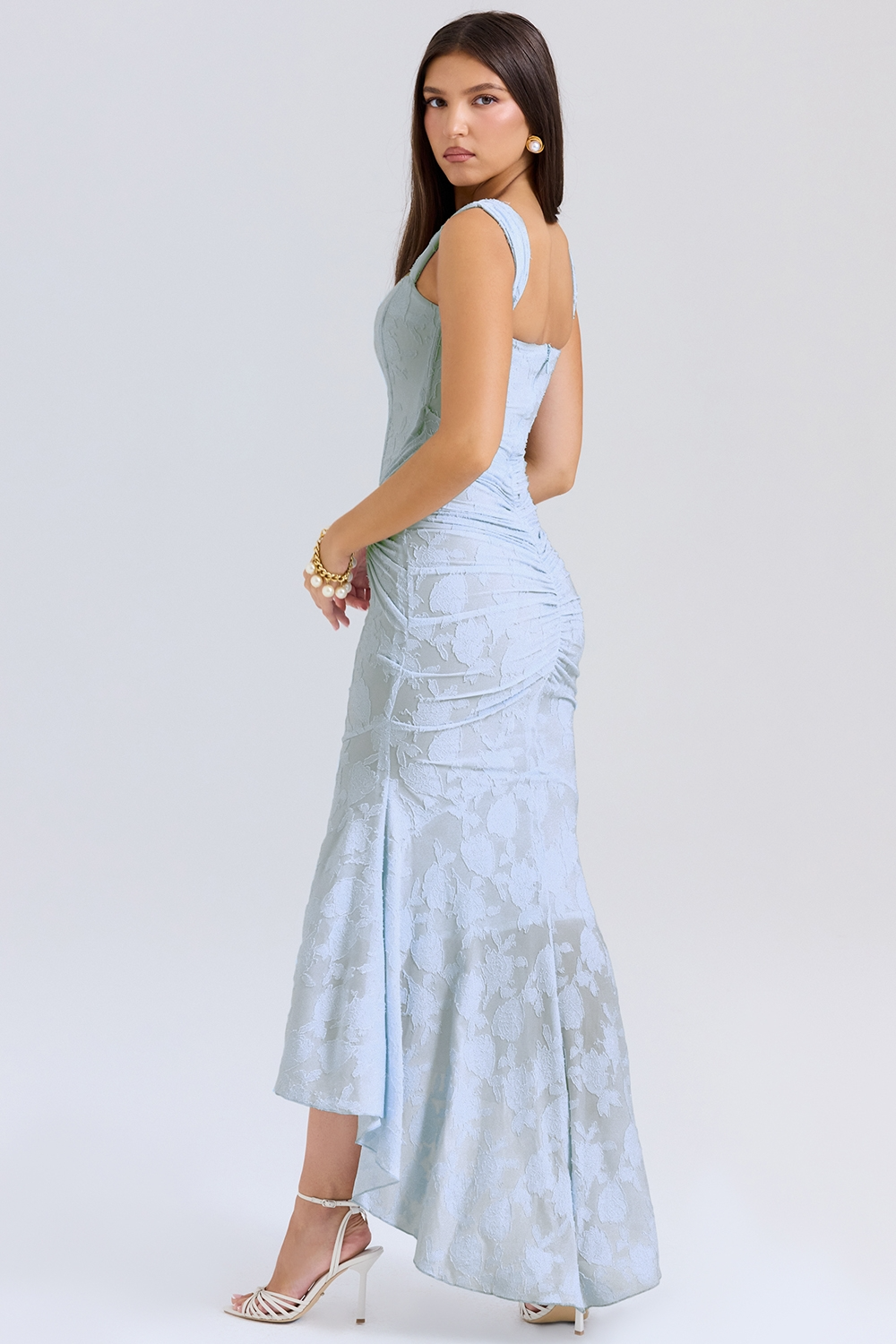Lace Maxi Dress Women UK – Sleeveless Gown, Formal Events Garden Party
