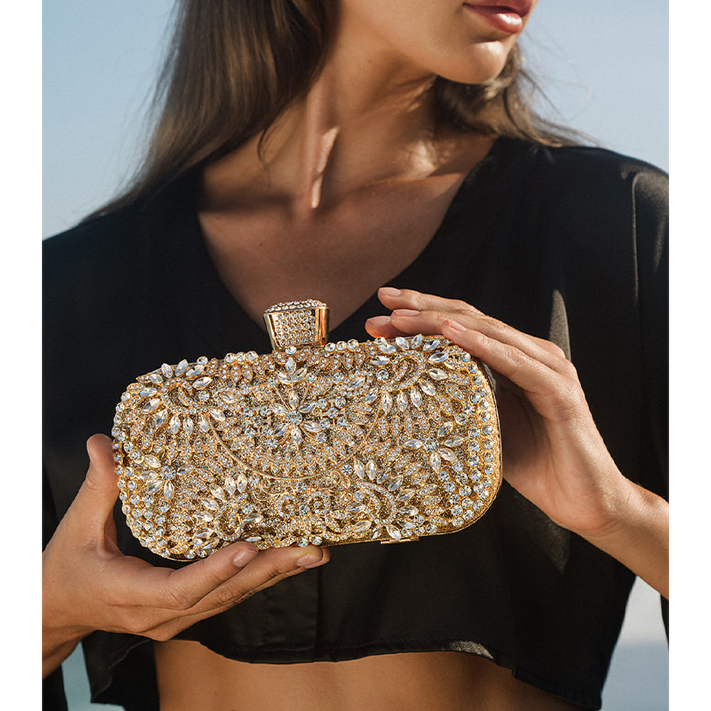 Flower Crystal Evening Clutch Bag Women UK – Dazzling Evening Accessory, Formal Events & Cocktail Attire