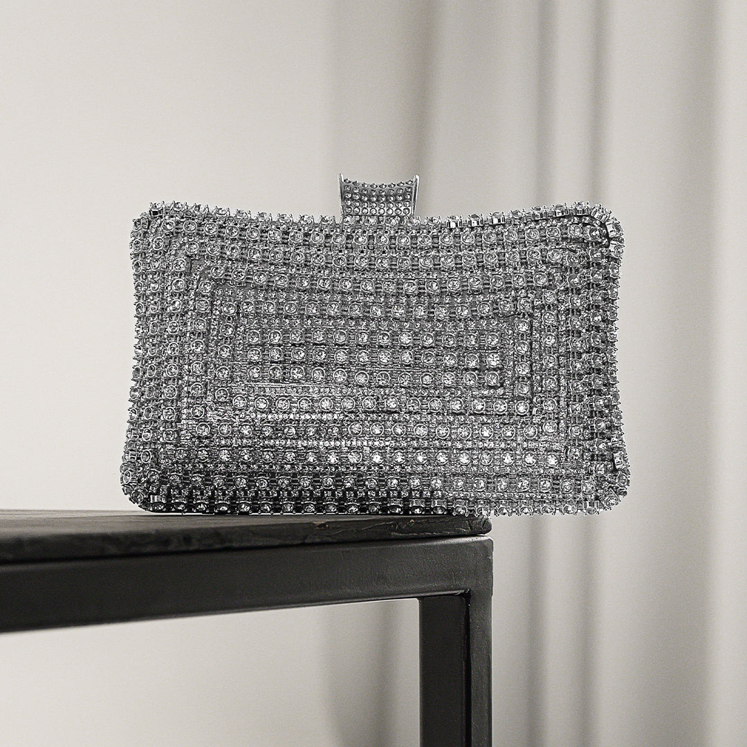 Glitter Evening Clutch Bag UK – Detachable Chain Strap for Weddings, Parties