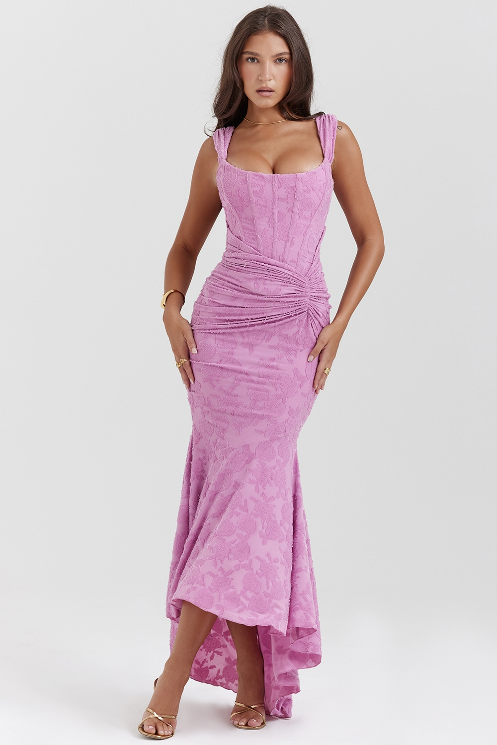 Lace Maxi Dress Women UK – Sleeveless Gown, Formal Events Garden Party