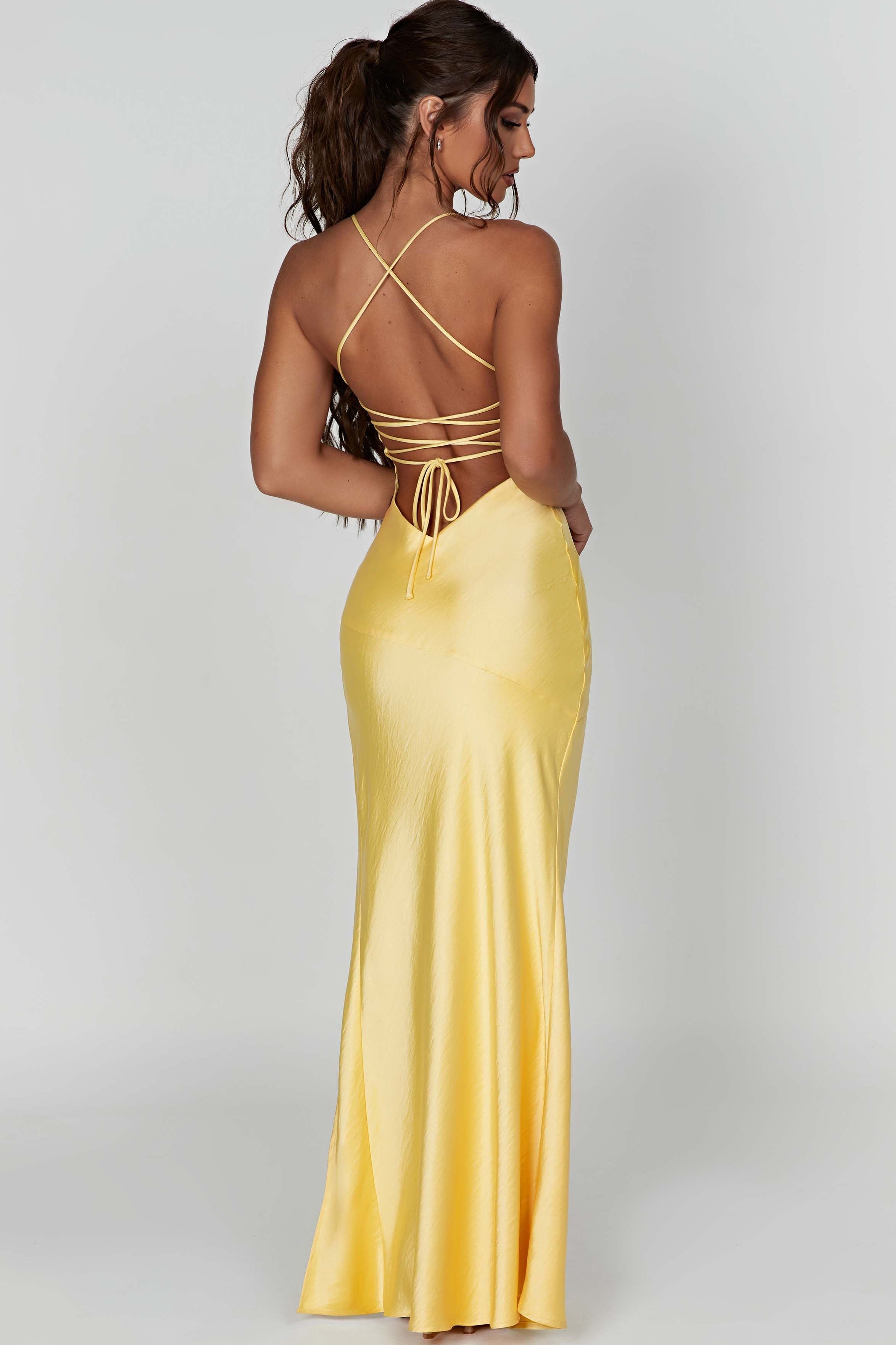 Satin Bias-Cut Maxi Dress Women UK – Plunging Neckline Evening Gown, Formal Occasion