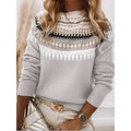 Patterned Knit Sweater for Women | Cozy Casual Wear | Fall Fashion