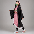 Kids' Halloween Anime Cosplay Costume Set with Kimono Jacket and Wide Leg Wraps