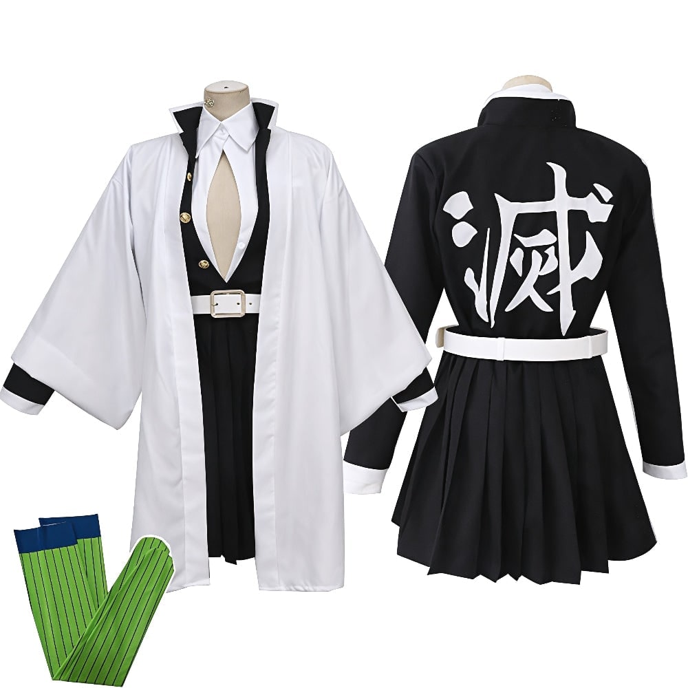 Kids' Halloween Anime Cosplay Costume Set with Kimono Jacket and Wide Leg Wraps