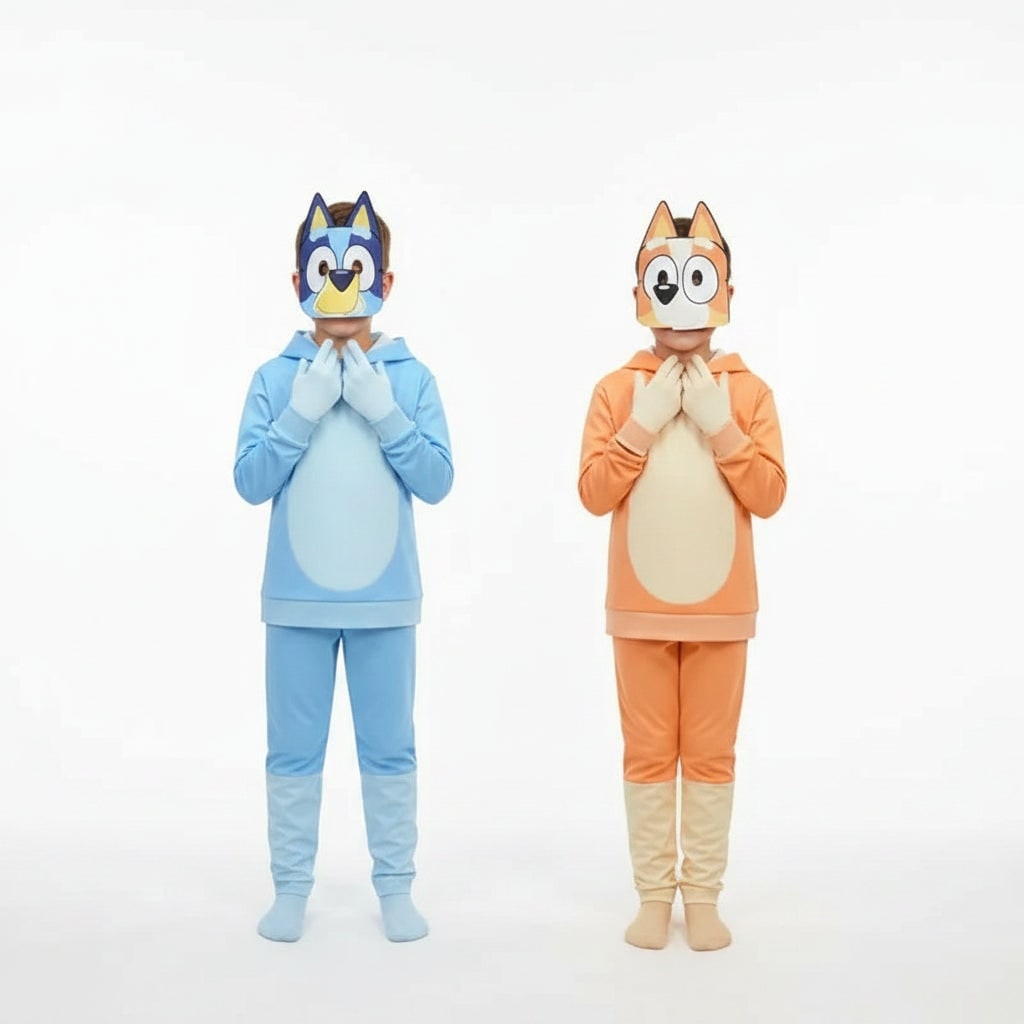 Kids' Halloween Costume Set with Mask, Hoodie, and Pants for Dress-Up Parties