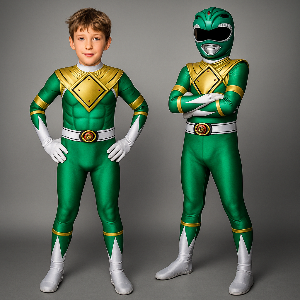 Kids' Black Superhero Catsuit Costume Jumpsuit with Mask and Gloves for Halloween