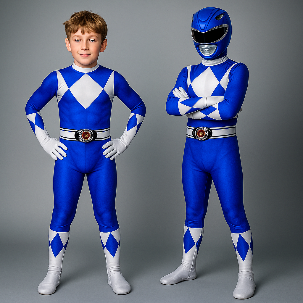 Kids' Black Superhero Catsuit Costume Jumpsuit with Mask and Gloves for Halloween