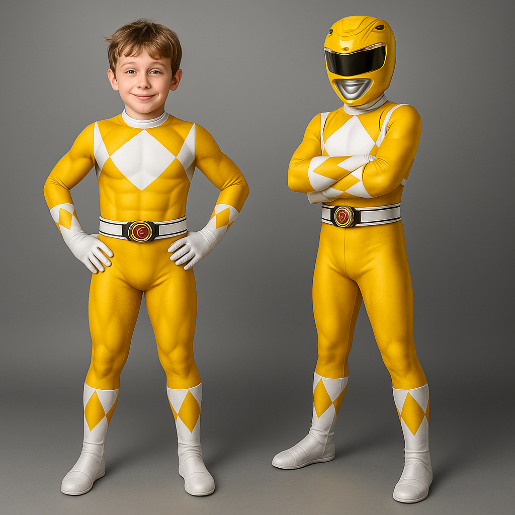 Kids' Black Superhero Catsuit Costume Jumpsuit with Mask and Gloves for Halloween