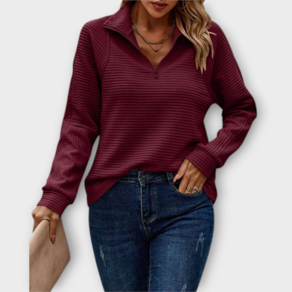 Comfortable Knit Jumper Sweater for Women - Casual Wear, Soft Fabric