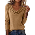 Draped Cowl Neck Sweater | Soft Knit | Casual Women's Sweater
