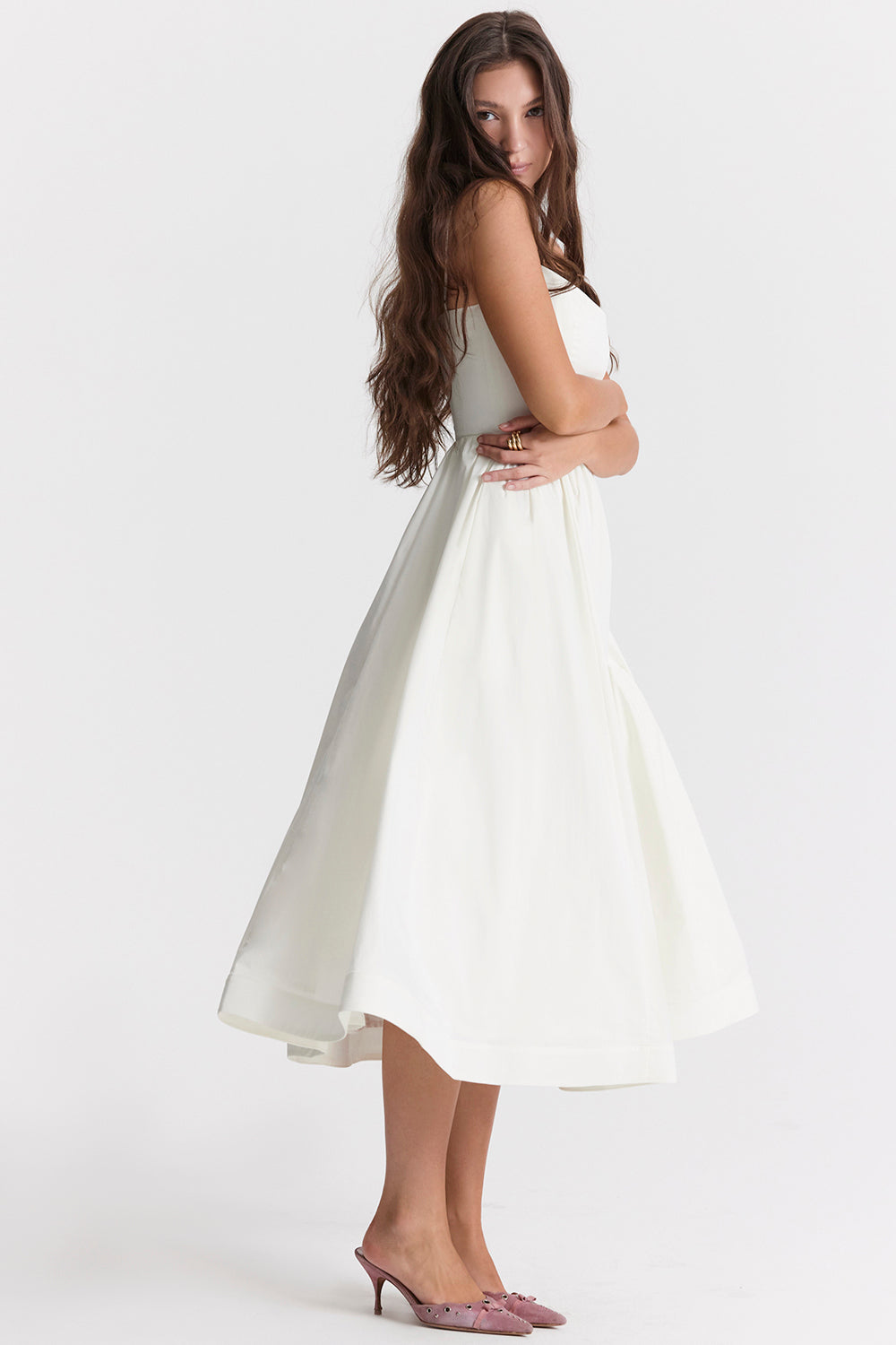 Black Sleeveless Midi Dress Women UK – Wedding Guest Cocktail Evening Gown, Garden Party