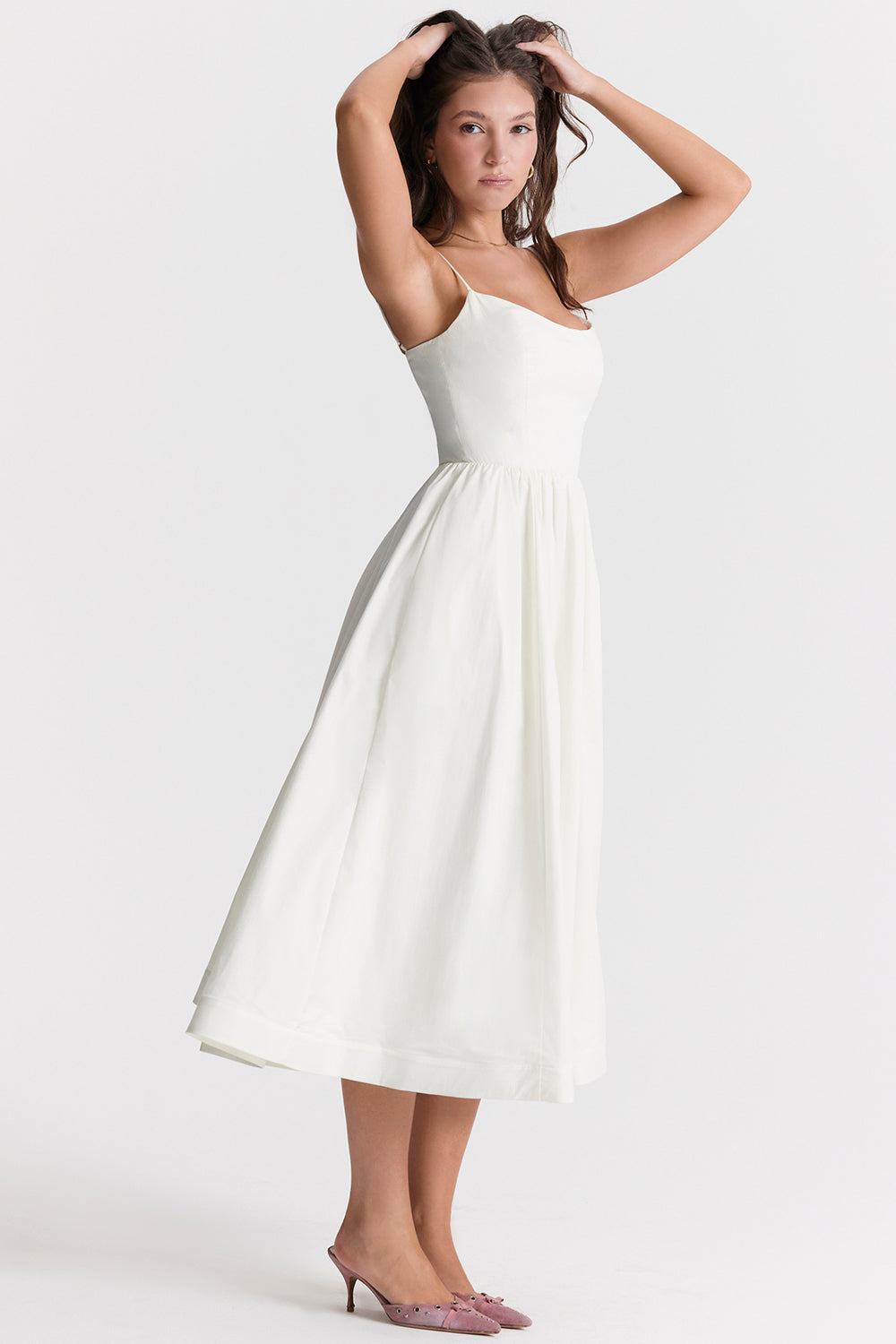 Black Sleeveless Midi Dress Women UK – Wedding Guest Cocktail Evening Gown, Garden Party