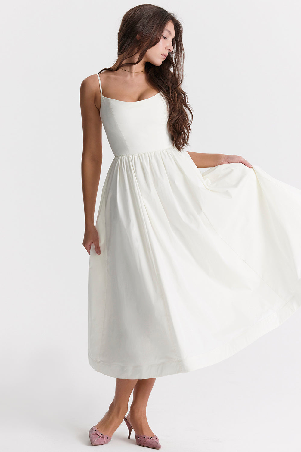 Black Sleeveless Midi Dress Women UK – Wedding Guest Cocktail Evening Gown, Garden Party