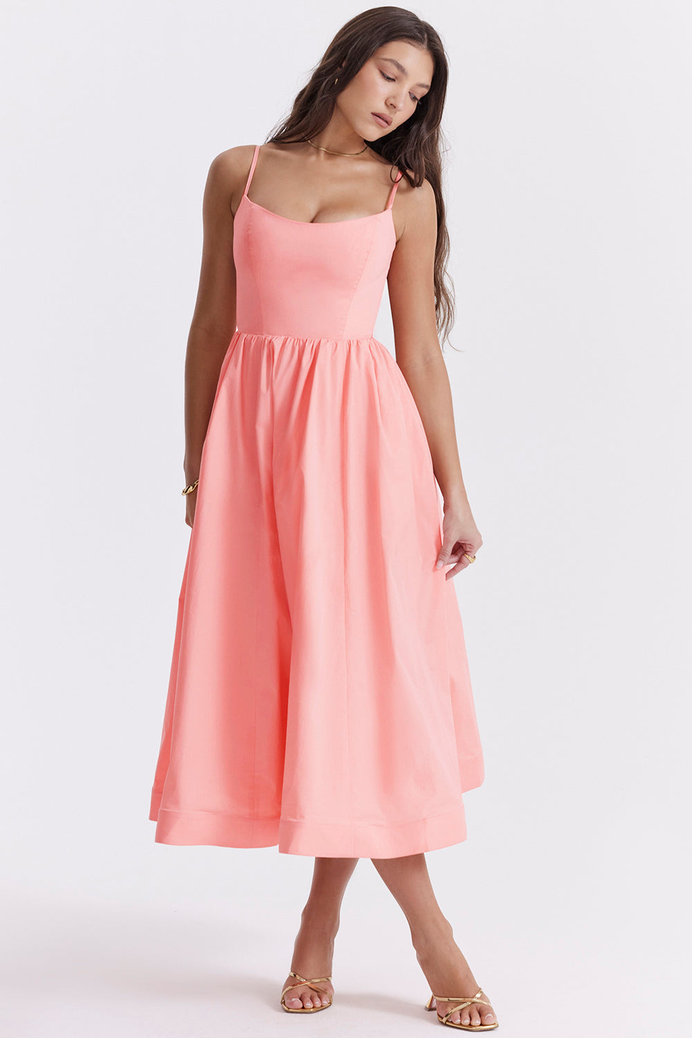 Black Sleeveless Midi Dress Women UK – Wedding Guest Cocktail Evening Gown, Garden Party