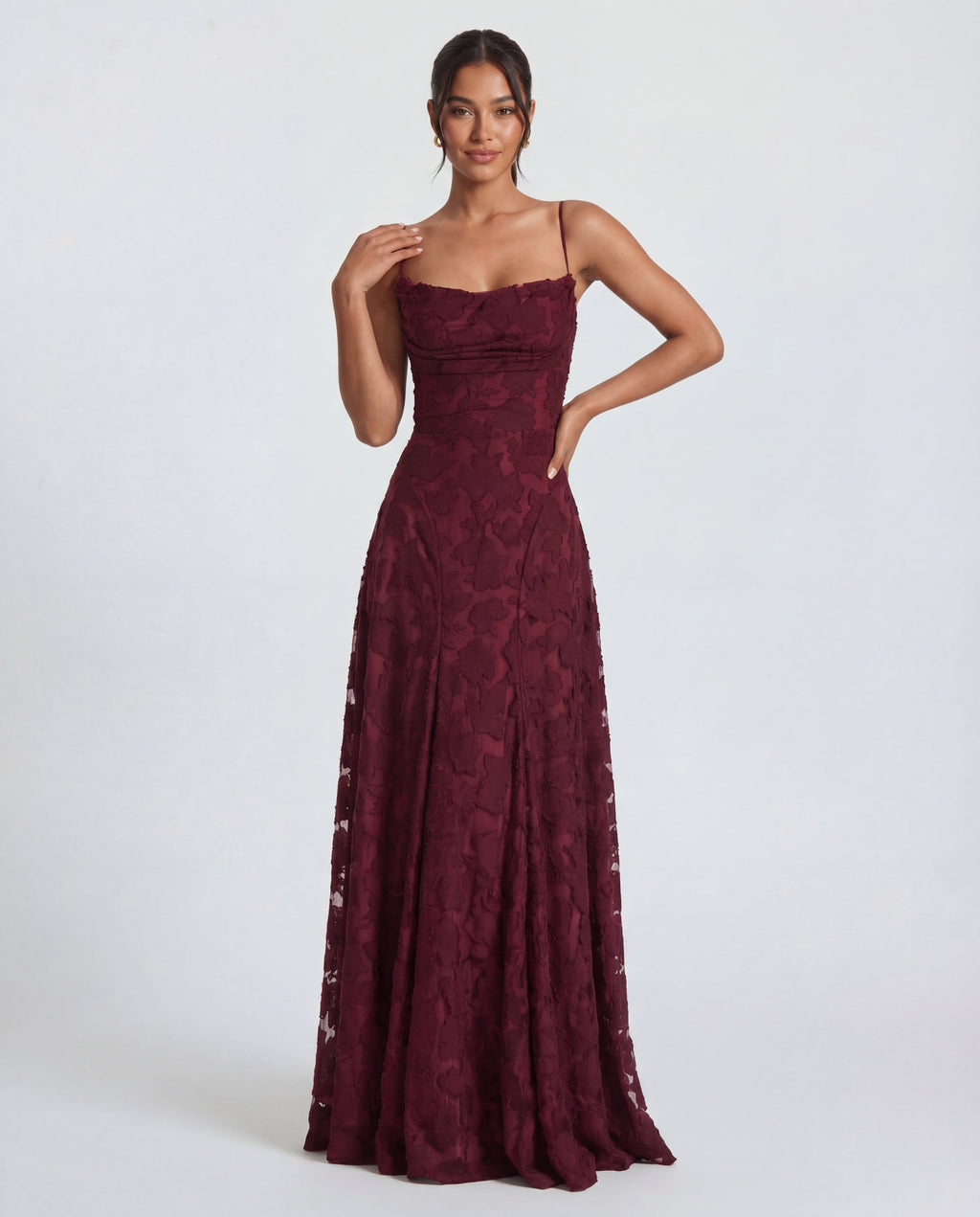 Floral Burnout Midi Dress Women UK – Garden Party, Wedding Guest