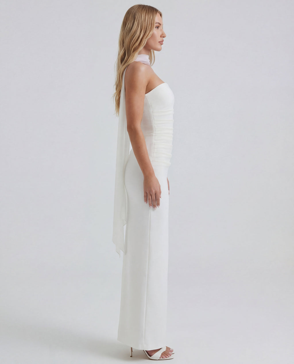 Non-Stretch Crepe Strapless Maxi Dress Women UK – Evening Gown, Cocktail Event