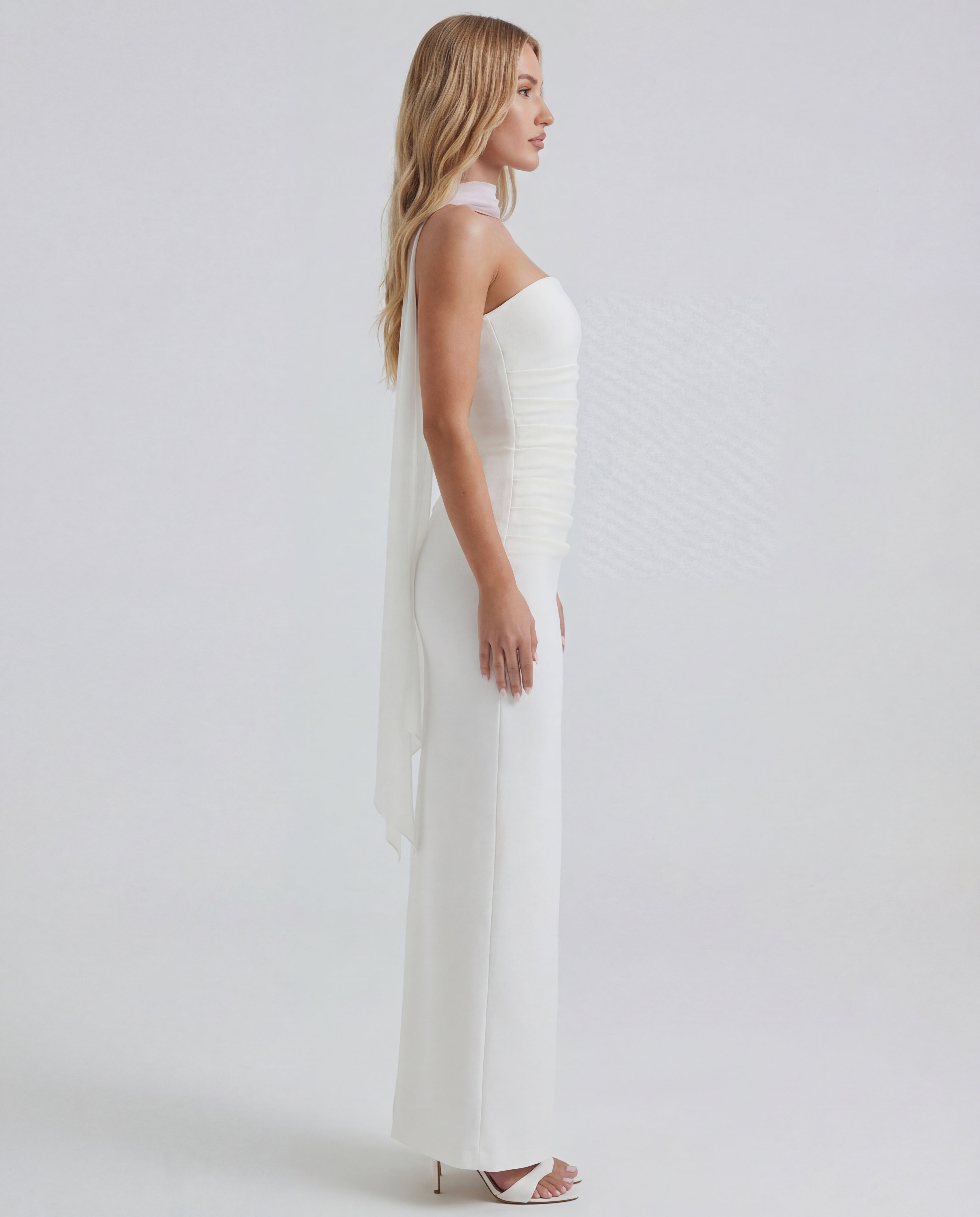 Non-Stretch Crepe Strapless Maxi Dress Women UK – Evening Gown, Cocktail Event