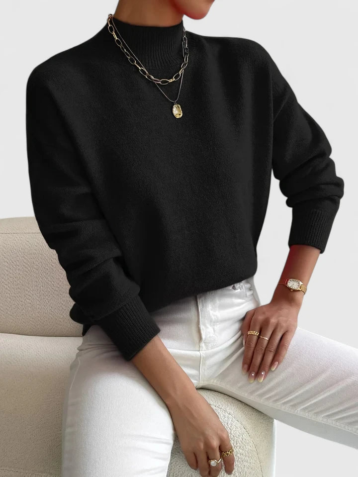 Elegant Roll Neck Jumper in Soft Knit for Casual and Smart Wear