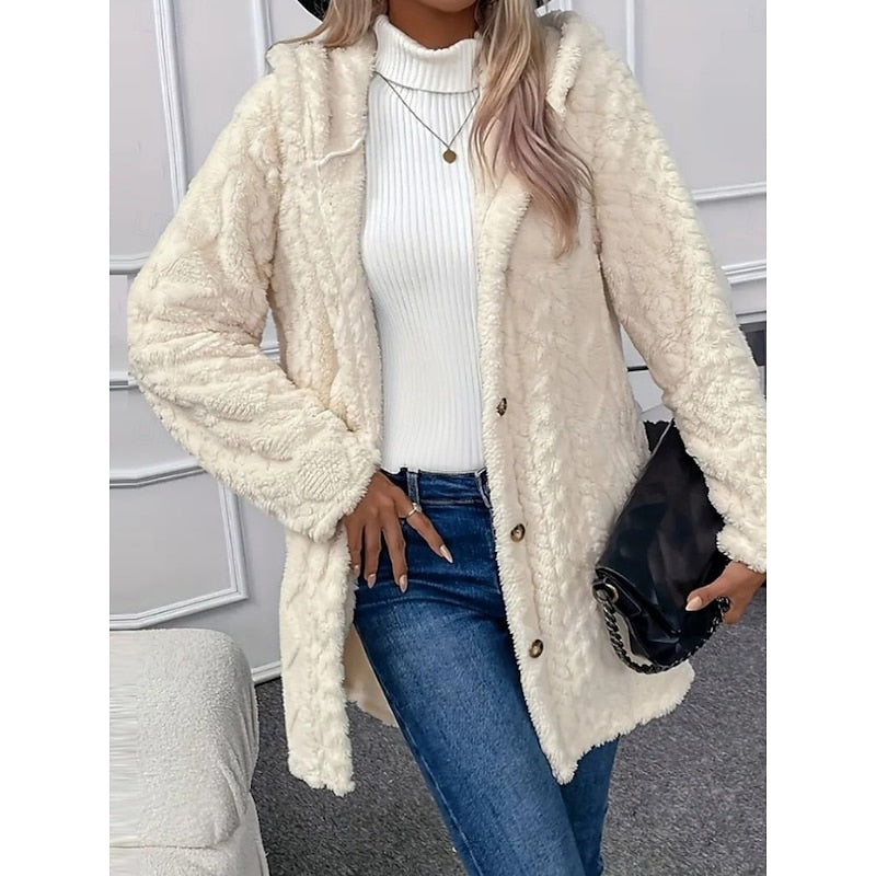 Cozy Hooded Jacket for Women | Soft Fabric | Casual Layering Piece