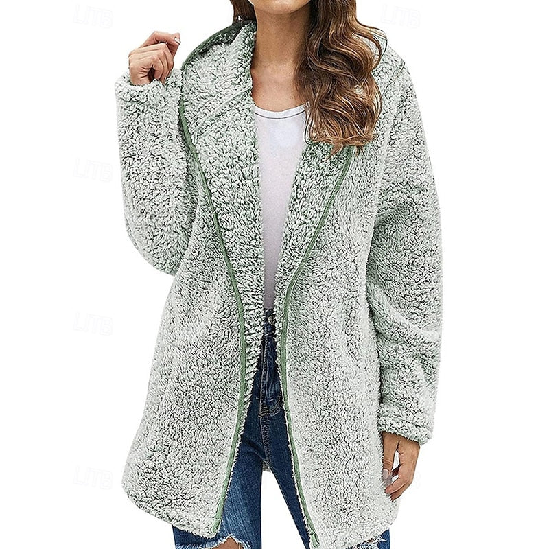 Cozy Hooded Jacket for Women | Soft Fleece Material | Casual Outerwear