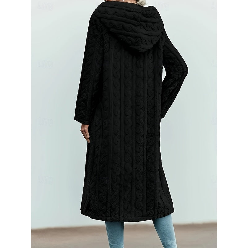Hooded Longline Coat for Women | Warm and Stylish Outerwear